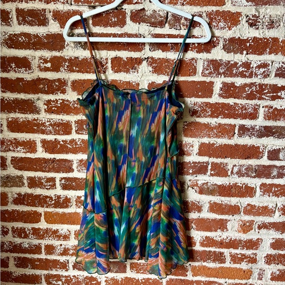 Urban Outfitters Moxie Mesh Mini Slip Dress with an abstract multicolor print - Picture 7 of 7